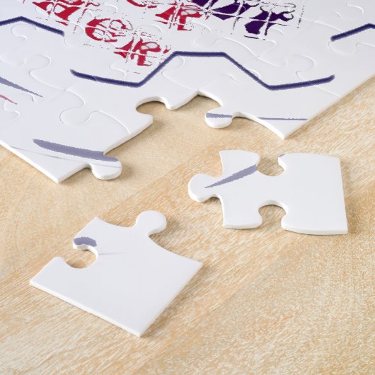 私の主宰と一緒に強いヒラリーUSAに投票 ジグソーパズル (側面)