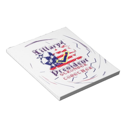 私の主宰と一緒に強いヒラリーUSAに投票 ノートパッド (アングル)