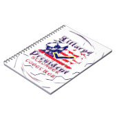 私の主宰と一緒に強いヒラリーUSAに投票 ノートブック (左側)