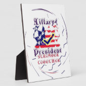 私の主宰と一緒に強いヒラリーUSAに投票 フォトプラーク (側面)