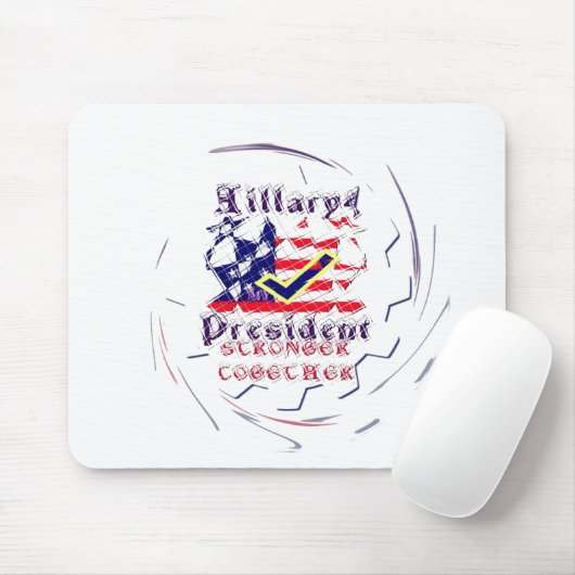私の主宰と一緒に強いヒラリーUSAに投票 マウスパッド (マウス)