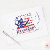 私の主宰と一緒に強いヒラリーUSAに投票 長方形シール (封筒)