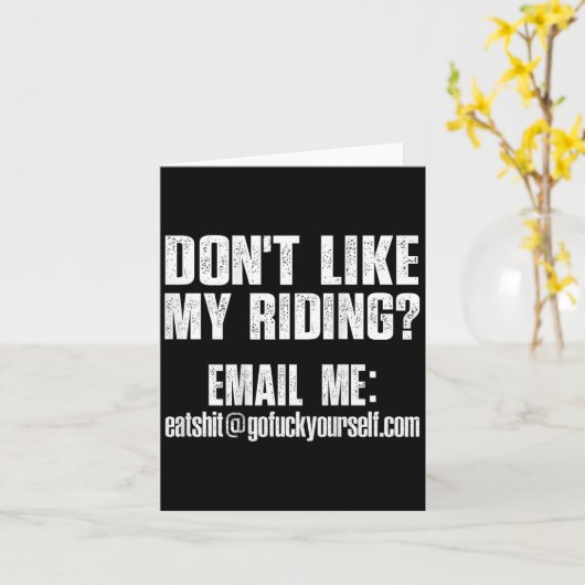 私の乗馬の電子メールは好きではない私のEa@goforyourself.com カード (黄色い花)