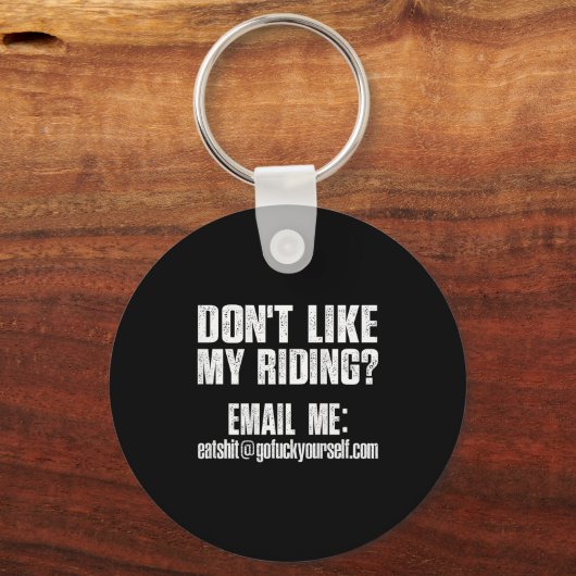 私の乗馬の電子メールは好きではない私のEa@goforyourself.com キーホルダー (正面)