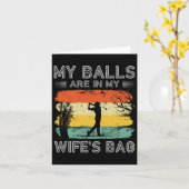 私の乳は私の妻のBygおもしろいゴルフのファーザーバットにある カード (黄色い花)