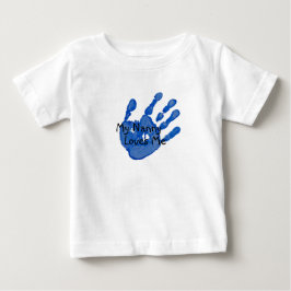 「私の乳母は私を愛している」 – 青 ベビーTシャツ