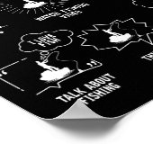 私の予備の時間で行うこと魚釣りロッドおもしろいFis ポスター (角)