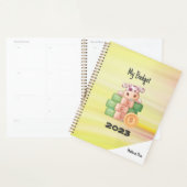 私の予算かわいい金の牛の大理石の名前 プランナー手帳 (ディスプレー)