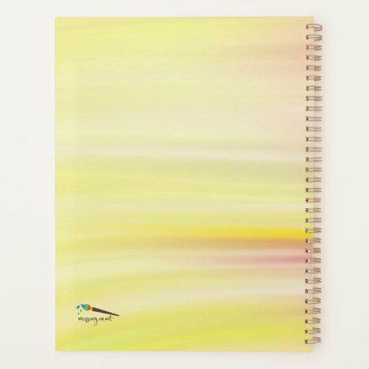 私の予算かわいい金の牛の大理石の名前 プランナー手帳 (裏面)