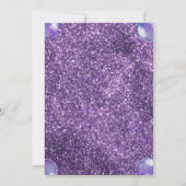 私の二桁の時代の紫のトレンドな誕生日 招待状 (裏面)
