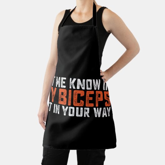 私の二頭筋がもしあなたのジムに入るのを知らせなさい エプロン (インサイチュ)
