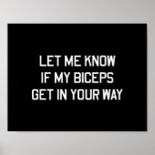 私の二頭筋もしが邪魔になるのを知らせてくれ ポスター (正面)