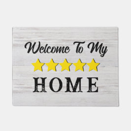 私の五素朴つ星ホームへようこそ ドアマット