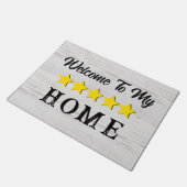 私の五素朴つ星ホームへようこそ ドアマット (アングル)