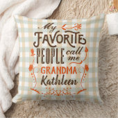 私の人々お気に入りのは私をおばあちゃんタイポグラフィアートと呼ぶ クッション (ブランケット)