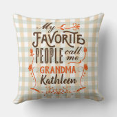 私の人々お気に入りのは私をおばあちゃんタイポグラフィアートと呼ぶ クッション (裏面)