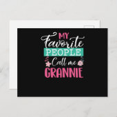 私の人々お気に入りのは私をグランニーおばあちゃんお母さんと呼ぶ インビテーションポストカード (正面/裏面)