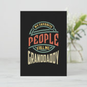 私の人々お気に入りのは私を祖父の贈り物と呼ぶ サンキューカード (スタンド正面)