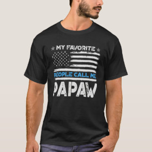 私の人々お気に入りのは私をPapaw Usa Flag Fatと呼ぶ Tシャツ