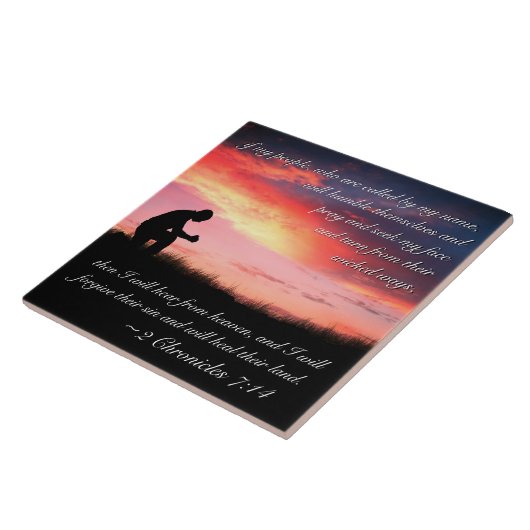 私の人々が祈れば2つの記録の7:14の聖書の詩 タイル (側面)