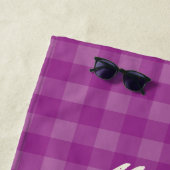 私の人々は私をパープル·ギンガムお気に入りのおばあちゃんと呼ぶ ビーチタオル (インサイチュ)