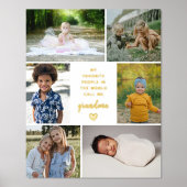 私の人お気に入りの々は私を祖母と呼ぶ写真コラージュ 箔ポスター (正面)