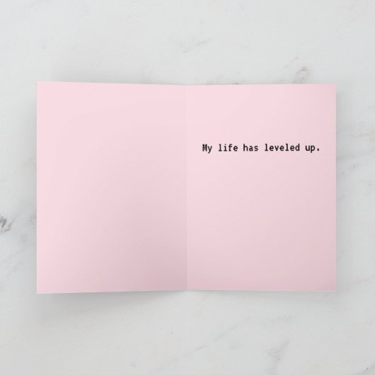 私の人生がレベルアップした – ゲーマーおもしろいのオタク系のジョーク シーズンカード (内部)