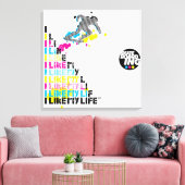 「私の人生が好き」スケートボードキャンバス キャンバスプリント (インサイチュ (リビング))