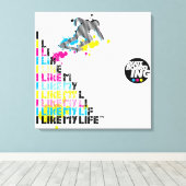 「私の人生が好き」スケートボードキャンバス キャンバスプリント (インサイチュ (ウッドフロア))