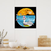 「私の人生が好き」パドルボーディング ポスター (キッチン)