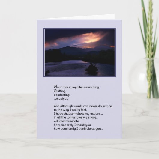 私の人生でのあなたの役割……愛 サンキューカード (正面)