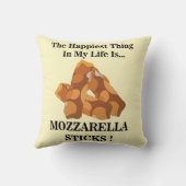 私の人生で一番幸せなのはモッツァレラスティック クッション (裏面)