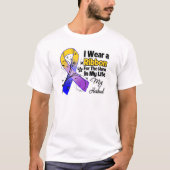 私の人生で夫のヒーロー膀胱がん Tシャツ (正面)