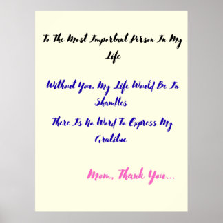 私の人生で最も大切な人に ポスター