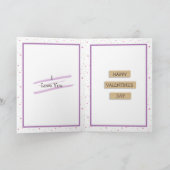 私の人生で最高のもの 紫色のファンシーなハート カード (内部)