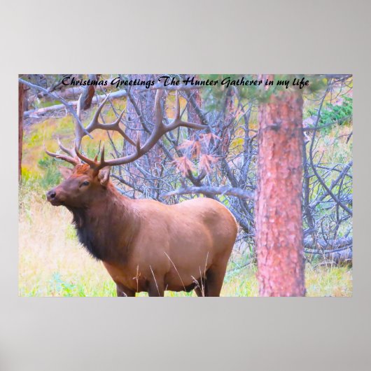 私の人生で狩猟採集家にクリスマスの挨拶をする ポスター (正面)