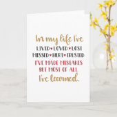 私の人生で カード (黄色い花)