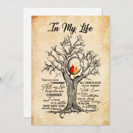 私の人生で | 私は一生これらの場所を覚えている シーズンカード (正面/裏面)