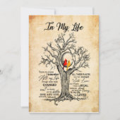 私の人生で | 私は一生これらの場所を覚えている 招待状 (正面)