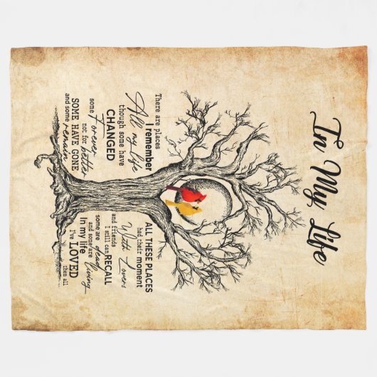 私の人生で |私は自分の人生をすべてこの場所で覚えている フリースブランケット (正面(横))