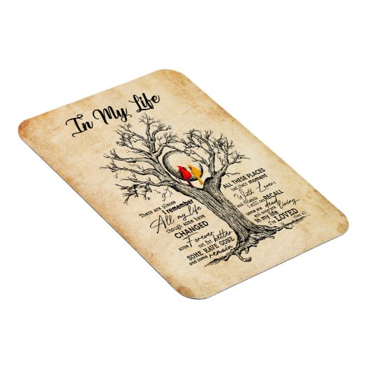 私の人生で |私は自分の人生をすべてこの場所で覚えている マグネット (右側)