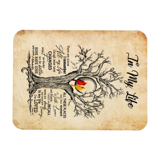 私の人生で |私は自分の人生をすべてこの場所で覚えている マグネット (横)