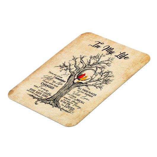 私の人生で |私は自分の人生をすべてこの場所で覚えている マグネット (左側)