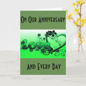 私の人生とハートダンスに私たちの記念日 カード (黄色い花)