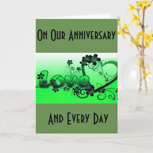 私の人生とハートダンスに私たちの記念日 カード (黄色い花)