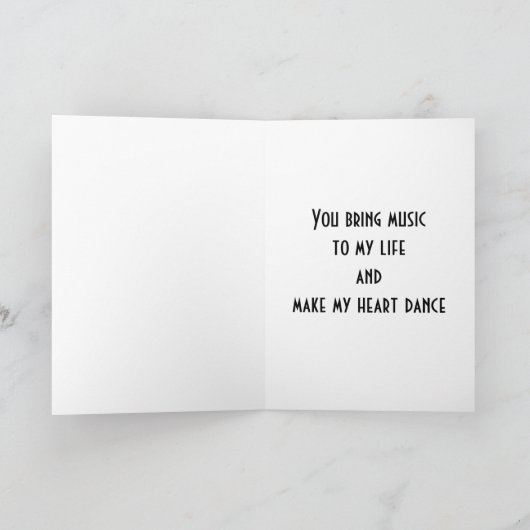 私の人生とハートダンスに私たちの記念日 カード (内部)