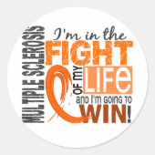 私の人生における多発性硬化症の闘い ラウンドシール (正面)