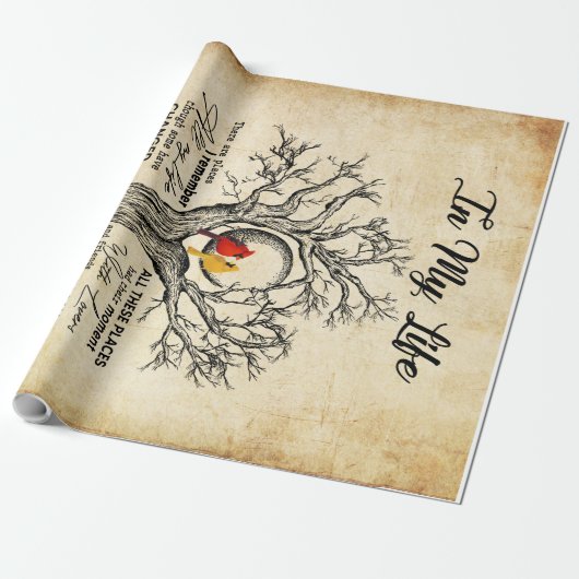 私の人生には思い出す場所があるヴィンテージ ラッピングペーパー (アンロールド)