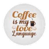 私の人生にコーヒーがないと人生に意味がない カッティングボード (正面)