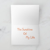 私の人生のひまわりグリーティングカードの太陽 シーズンカード (内部)